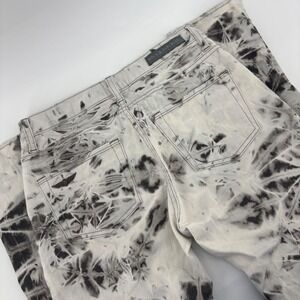 Rock & Republic Berlin Skinny Jeans Womens 8M Black White Tie Dye Acid Wash